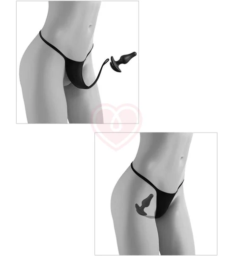 Анальная пробка с поясочком Hookup Panties Crotchless Pleasure Pearls фото 2
