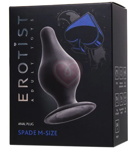 Анальная пробка в виде масти пики Erotist Spade M чёрная фото 4