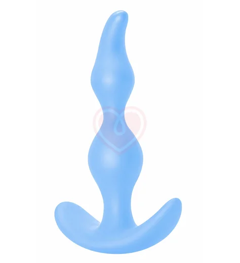 Анальная пробка Lola Games First Time Bent Anal Plug голубая фото 2