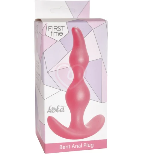 Анальная пробка Lola Games First Time Bent Anal Plug розовая фото 3