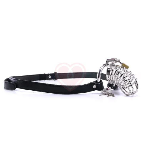 Кольцо верности Pipedream Chastity Belt с фиксацией головки с поясом фото 6