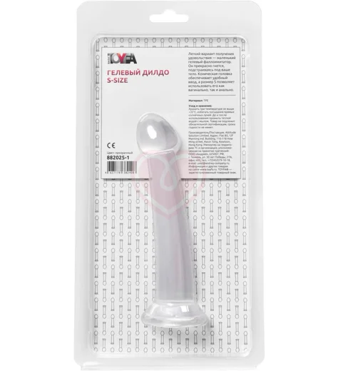 Фаллоимитатор с конической головкой Toyfa Basic Jelly Dildo S прозрачный фото 9