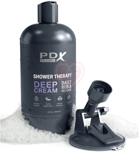 Мастурбатор в бутылке геля Shower Therapy Deep Cream Frosted прозрачный фото 4