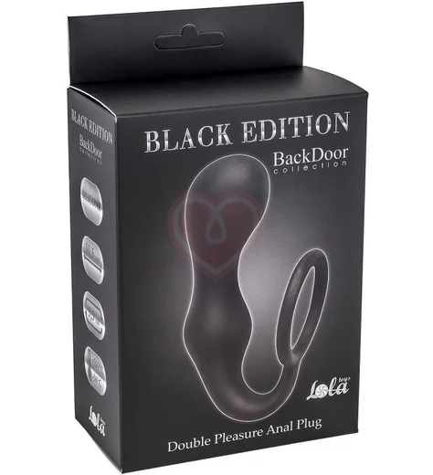 Анальная пробка с эрекционным кольцом Lola Games Double Pleasure Anal Plug чёрная фото 2