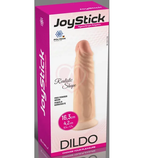 Фаллоимитатор реалистик JoyStick Dildo Expanding 16 см телесный фото 2