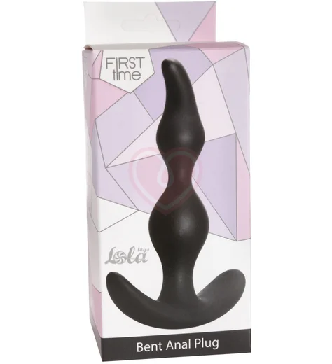 Анальная пробка Lola Games First Time Bent Anal Plug чёрная фото 3