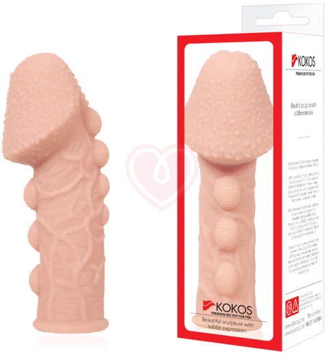 Стимулирующая насадка с рельефом Kokos Extreme Sleeve ES009-S фото 4