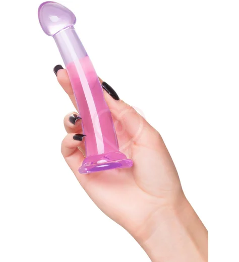 Фаллоимитатор с конической головкой Toyfa Basic Jelly Dildo S фиолетовый фото 4