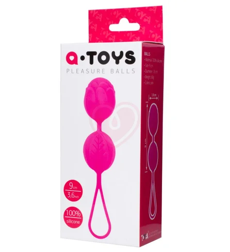 Вагинальные шарики со смещённым центром ToyFa A-Toys розовые фото 2