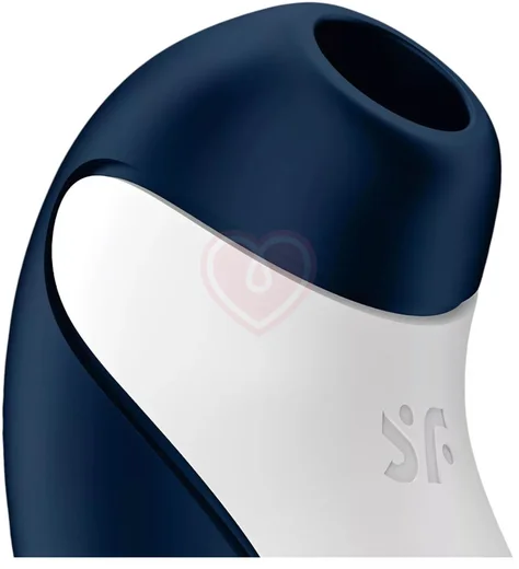 Вакуумный стимулятор в форме касатки Satisfyer Orca Battery Series синий фото 3