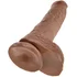 Фаллоимитатор на присоске с мошонкой King Cock with Balls 25 см мулат фото 4