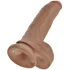 Фаллоимитатор на присоске с мошонкой King Cock with Balls 23 см мулат фото 2