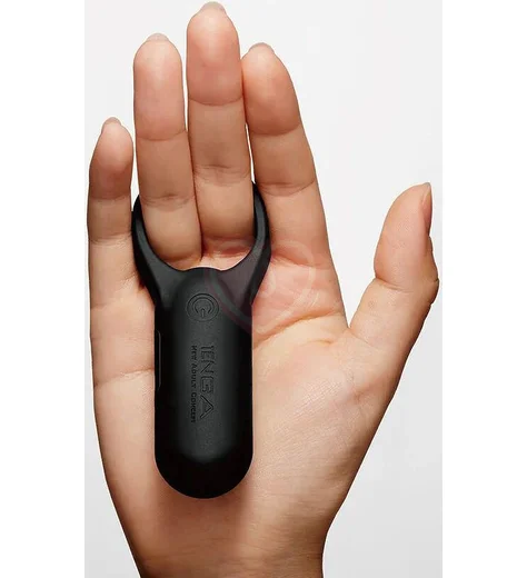 Эрекционное кольцо с вибрацией Tenga Svr+ Black чёрное фото 3