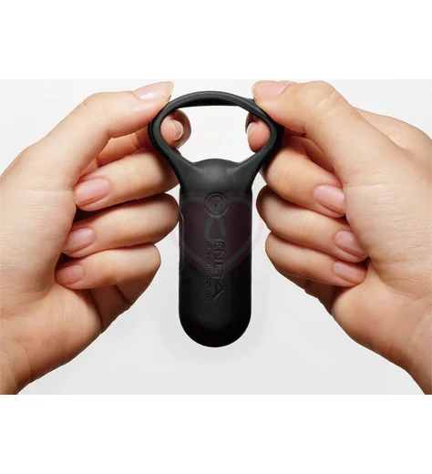 Эрекционное кольцо с вибрацией Tenga Svr+ Black чёрное фото 4