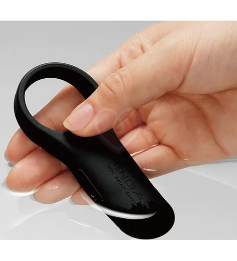 Эрекционное кольцо с вибрацией Tenga Svr+ Black чёрное фото 6