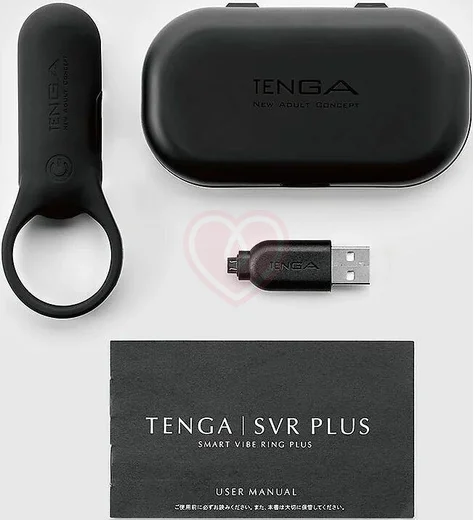 Эрекционное кольцо с вибрацией Tenga Svr+ Black чёрное фото 7