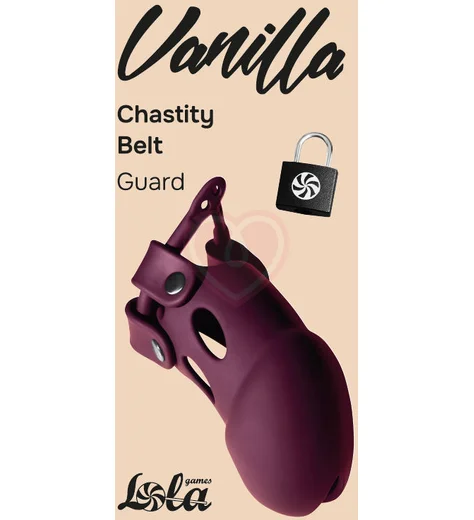 Мужской пояс верности Guard Vanilla красный фото 2
