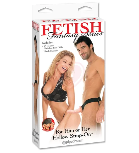Реалистичный фаллопротез Pipedream Hollow Strap-on 15 см телесный фото 2