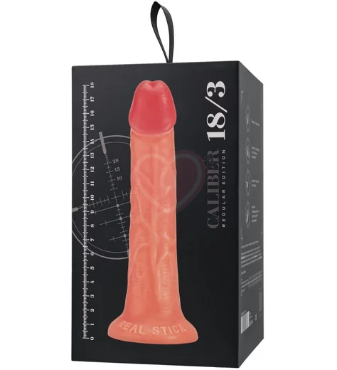 Реалистичный фаллоимитатор на присоске RealStick Caliber 18-3 телесный фото 2