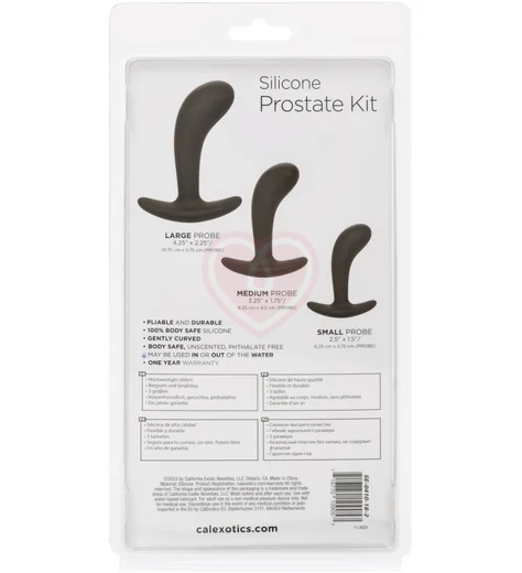 Набор из 3 пробок для стимуляции простаты Silicone Prostate Kit чёрный фото 5