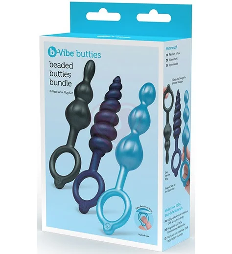 Набор из 3 анальных ёлочек Beaded Butties Bundle фото 2