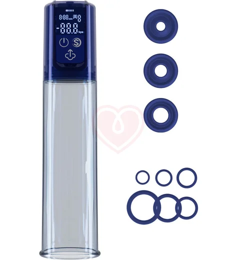 Вакуумная помпа с расширенным комплектом Realov Bathfun Pro Ai Aqua Penis Pump синяя фото 3