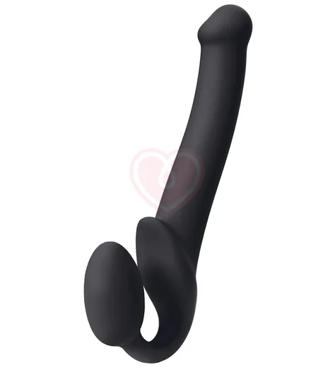 Безремневой гибкий страпон Strap-on-me Bendable M чёрный фото 2