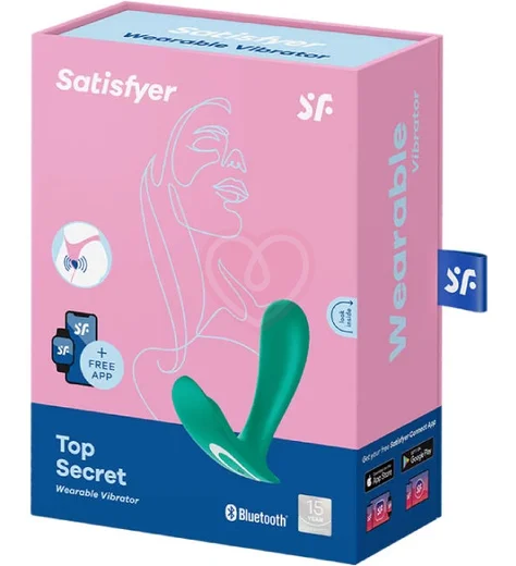 Вибратор Satisfyer Top Secret для ношения и стимуляции точки G зелёный фото 3