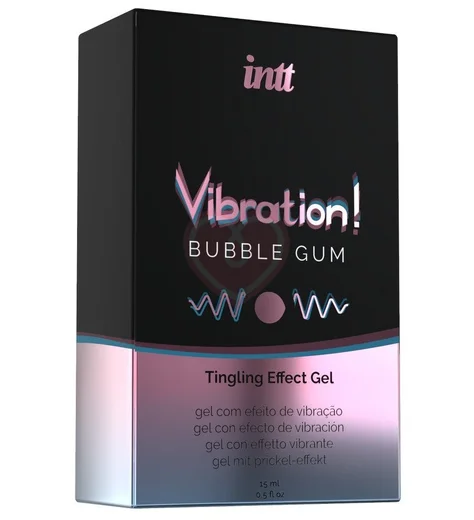 Жидкий вибратор со вкусом жвачки Intt Vibration! Bubble Gum 15 мл фото 2