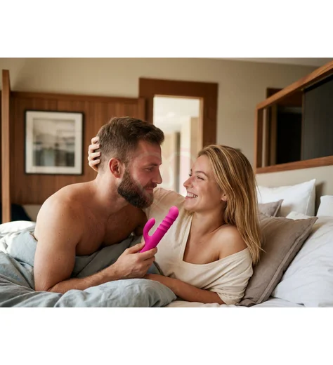 Вибратор с ротацией и массажными бусинами Lovense Velvo розовый фото 4