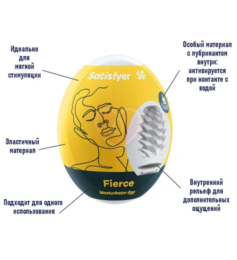 Мини-мастурбатор Satisfyer Masturbator Egg Fierce фото 3