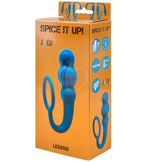 Анальный стимулятор с эрекционными кольцом Spice It Up Legend синий фото 3