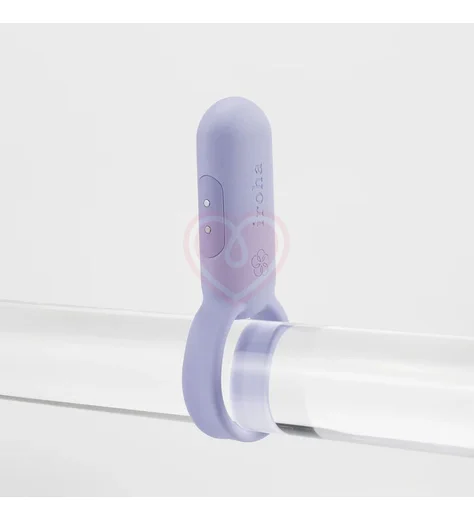 Эрекционное кольцо с вибрацией Tenga Iroha PaiRing Very Peri сиреневое фото 7
