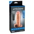 Насадка удлинитель с кольцом на мошонку с вибрацией Vibrating Real Feel Extension 14 см телесная фото 2