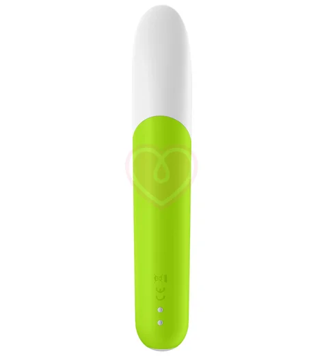 Вибропуля Satisfyer Ultra Power Bullet 7 с вогнутым кончиком ярко-зелёная фото 4