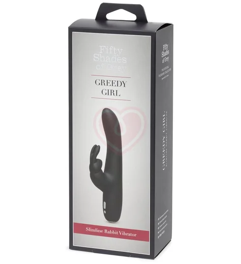 Вибратор со стимуляцией клитора '50 оттенков серого' Greedy Girl Slimline фото 5