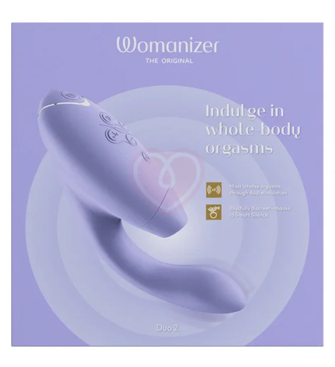 Вибратор с бесконтактной стимуляцией клитора Womanizer DUO 2 сиреневый фото 5