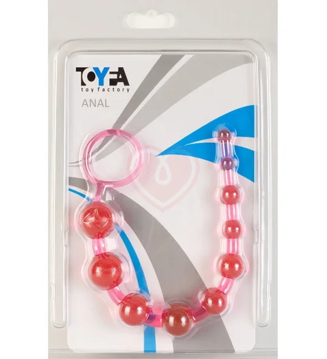 Анальная цепочка с шариками ToyFa розовая фото 3