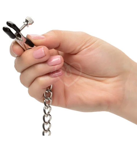 Зажимы для сосков с цепочкой и утяжелителем Weighted Dual Tier Nipple Clamps фото 3