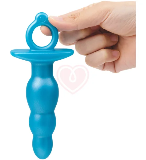 Анальная ёлочка с ограничительным кольцом Bounce Plug голубая фото 6