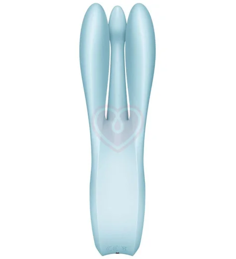 Вибростимулятор Satisfyer Threesome 1 с тремя кончиками голубой фото 2