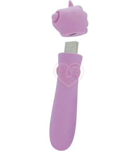 Вибропуля Unihorn Usb Karma Lilac с функцией пульсации фиолетовая фото 2