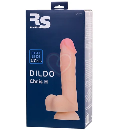 Релистичный фаллоимитатор с присоской RealStick Silicone Chris H 12,5 см фото 4