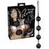 Силиконовые анальные шарики Velvet Balls Triple чёрные фото 3