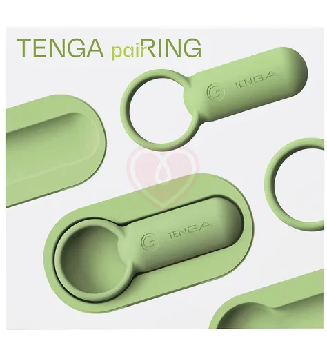 Эрекционное кольцо с вибрацией Tenga PaiRing лайм фото 2