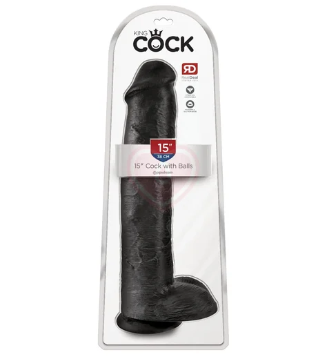 Фаллоимитатор-гигант с присоской King Cock with Balls 40 см черный фото 5