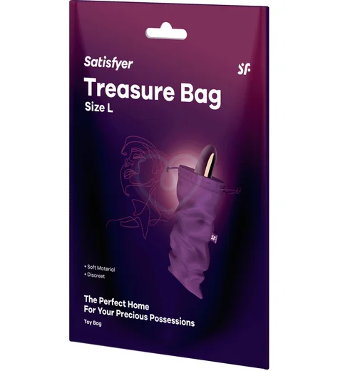 Мешочек для хранения вибратора Satisfyer Treasure Bag L фиолетовый фото 3