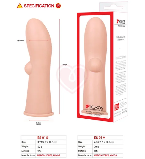 Стимулирующая насадка с бугорком Kokos Extreme Sleeve ES001-M фото 7