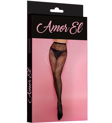 Колготки с леопардовым принтом Amor EL чёрные фото 5