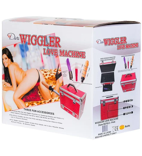 Секс-машина Чемодан Diva Wiggler с двумя насадками розовая фото 13